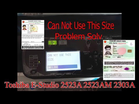 Toshiba E Studio 2523A 2523AM 2303A ID Card Can Not Use This Size