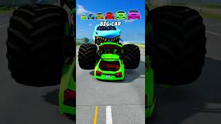 Mini to Giant Car vs Giant Shark Monster Truck! #automobile