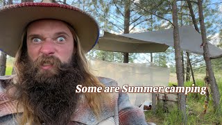 Canvas Shelter Camping on Private Property