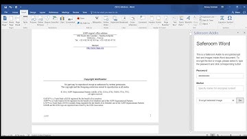Encryption in Microsoft Word with Saferoom Word Add-in Beta