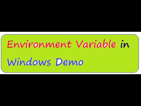 HOW  TO  ADD ENVIRONMENT VARIABLE WINDOWS