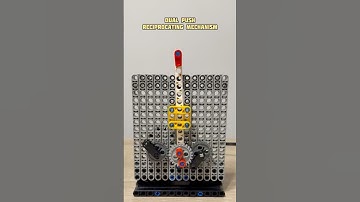 Dual Push Reciprocating Mechanism #mechanical #lego #legotechnic #mechanism #funny