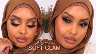 BOLD BROWN SOFT GLAM LOOK  *the face is sitting okay 😌 🍂*   | Jasmine Egal