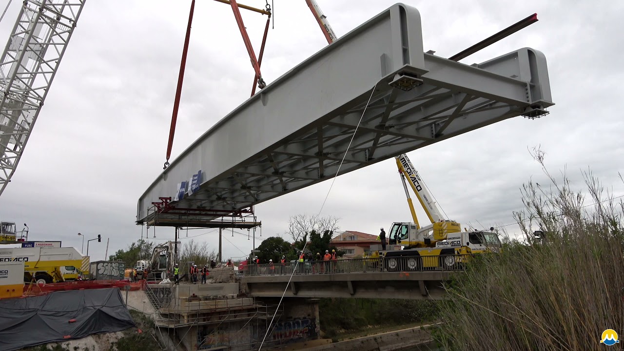 Travaux | Pose du nouveau Pont ferroviaire des Florides