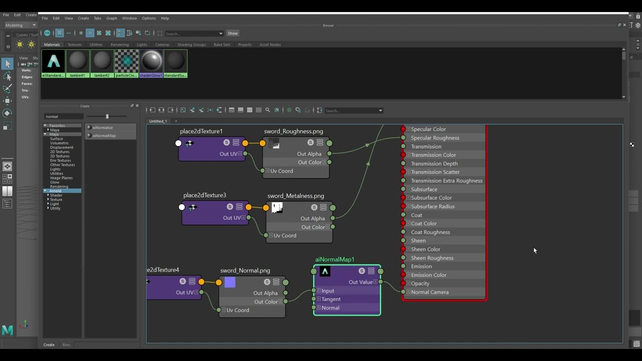 Connect texture maps to Arnold  Shader