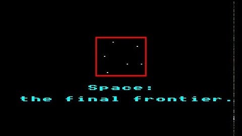 Star Trek opening credits on the Acorn Electron