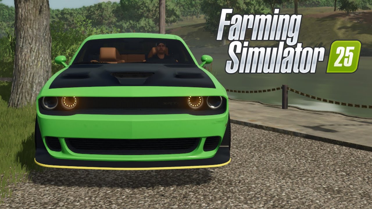 Dodge Challenger 6.2 Hellcat WIDEBODY in the Farming Simulator 25 - POV DRIVING