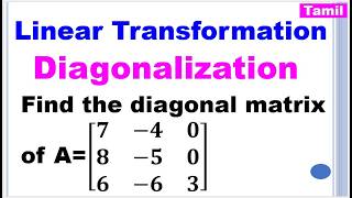MA25C02 | Diagonalization of Linear Transformation in Tamil | Test for Diagonalization of a Matrix