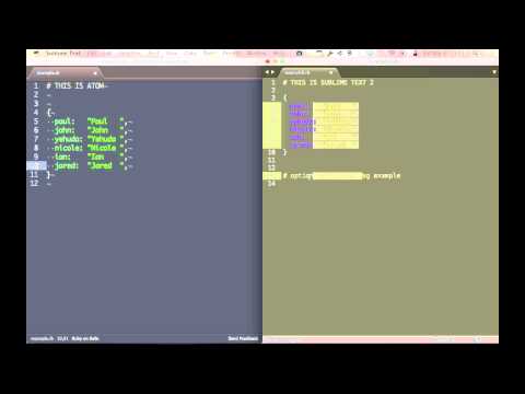 option text selection in Sublime Text 2 vs. Atom.io