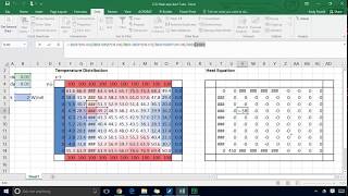 Solving the two dimensional heat conduction equation with Microsoft Excel Solver