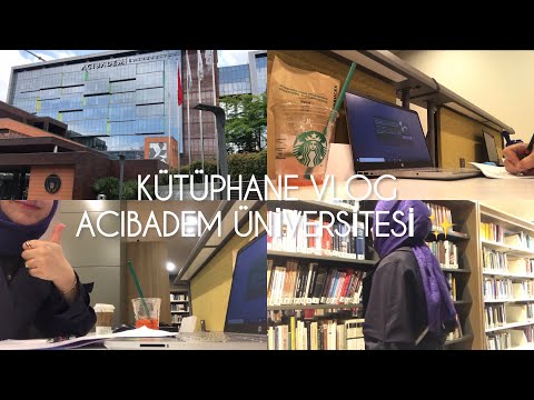 Kütüphaneye ders çalışmaya