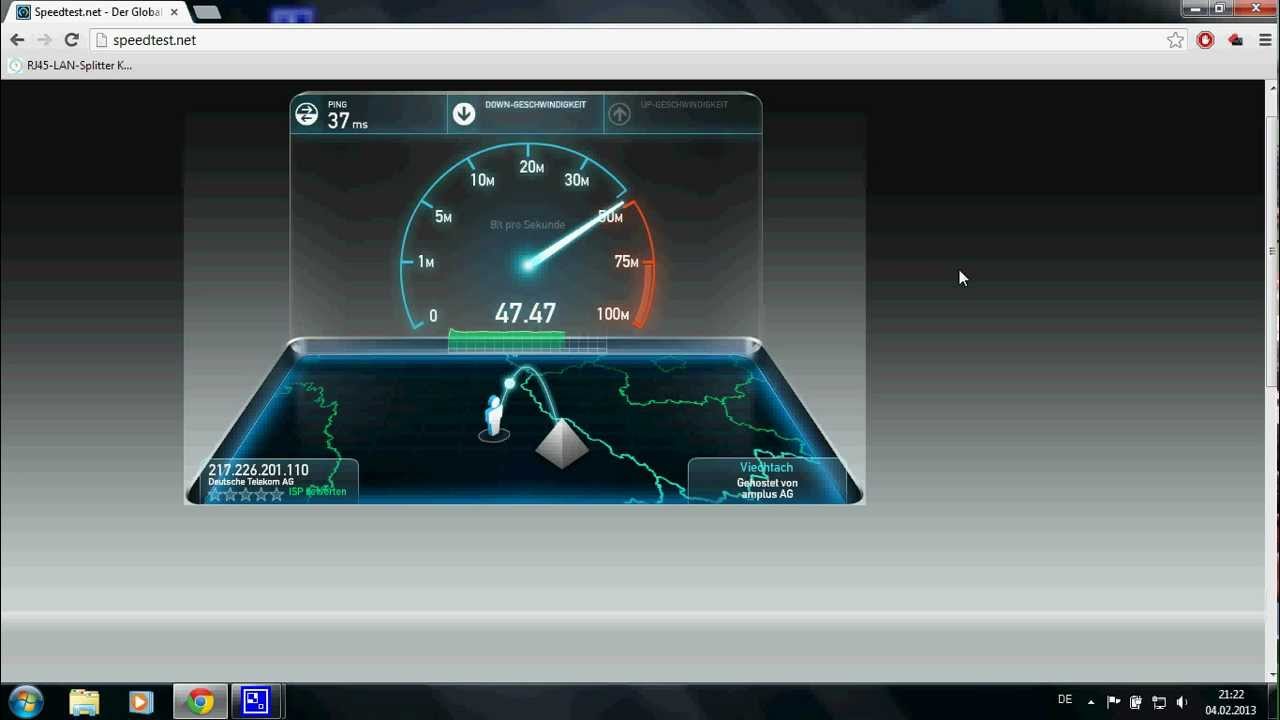 Deutsche Telekom VDSL50 Speedtest