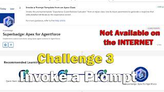 Superbadge Apex for Agentforce Unit - Challenge 3 - Invoke a Prompt Template from an Apex Class