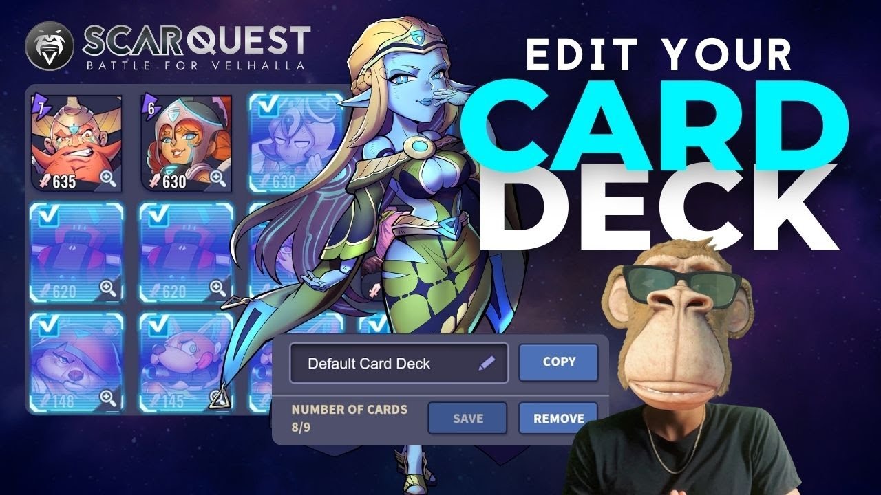 ScarQuest: Edit Card Deck & View Character Attributes