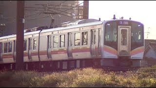 信越本線上り始発E129系A14編成　420M