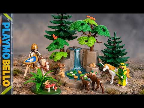 Playmobil 3896 妖精の滝セット 1997) Playmobil 3896 Forest Waterfall with Unicorn and Knight