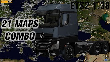 Mega 21 Maps Combo for ETS2 1.38 (Including EAA, Rusmap, Promods, Roextended etc.) Setup guide