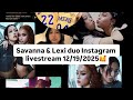 Savanna &amp; Lexi Instagram livestream #girlset 12/19/2025 Lexi showed us snow!! 