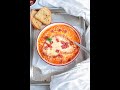 It's soup season! 🍂 Creamy cheesy tomato soup with crispy pepperonis