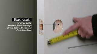 How to Measure Door Backset & Thickness