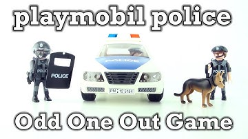 Learn similar and different Playmobil Police Policeman - Which is the odd one out game