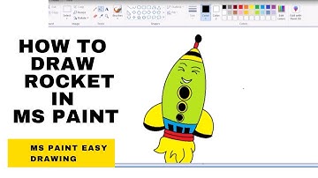 How To Draw Rocket  in  MS Paint