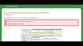 Insert, Read, Update &amp; Delete Records in Database | PHPMyAdmin CRUD Tutorial
