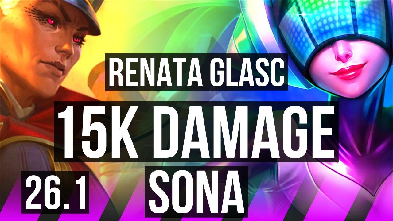 RENATA GLASC & Ezreal vs SONA & Twitch (SUP) | 15K damage | EUNE Master | 26.1