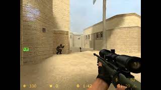 Noob gets carried by bots against bots. PART 1/2 [Counter Strike Source]