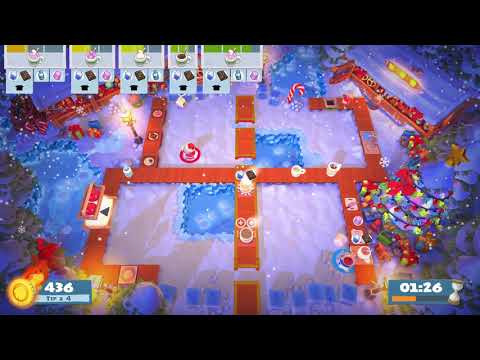 Overcooked 2 - Kevin Christmas Cracker, Level 1-3 - 3 Stars!