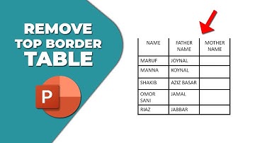 How to remove the top border of a table in PowerPoint