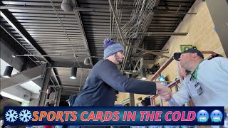 Buying Sports Cards in the COLD! TWO DOWNTOWNS! $1 AUCTiONS