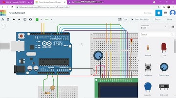 Simulasi Mikrokontroler Arduino Menggunakan TinkerCAD - 07. Menampilkan Data ADC pada LCD 16x2