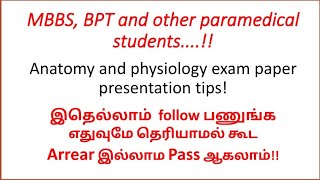 Anatomy Physiology Exam presentation tips 🌟