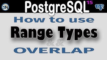 PostgreSQL Range Type OVERLAP.   Cover something partially, over an edge or part of the same space.