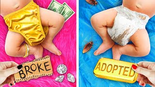 POOR Girl is ADOPTED by BILLIONAIRES!  | If Rich Family Adopted a Poor Girl by RATATA BOOM