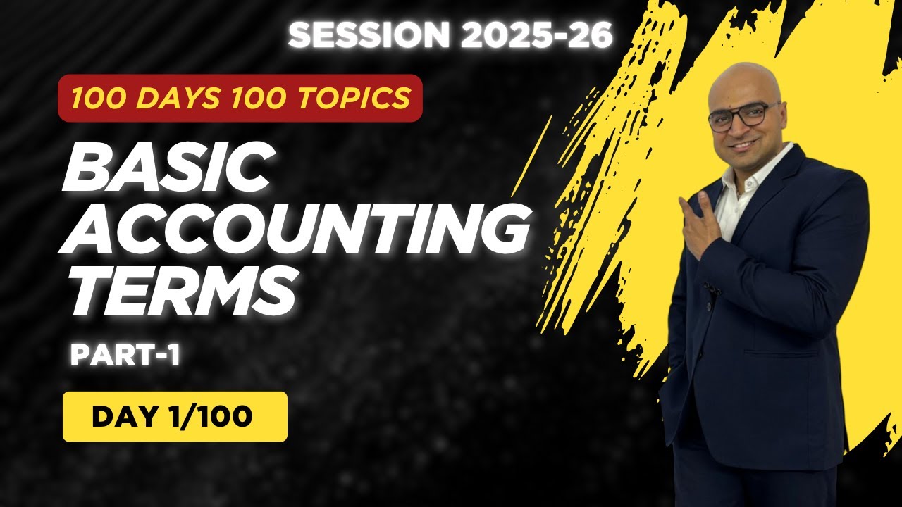 Basic Accounting Terms | 100 Days Challenge | BY CA Deepak Jain | Amandeep Commerce Classes