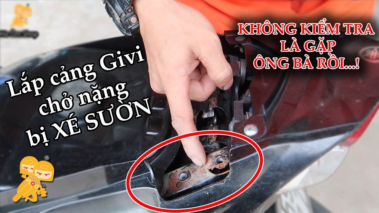 CHỞ NẶNG thì đừng lắp CẢNG GIVI, hãy lắp CẢNG HRV GIVI... - youtube
