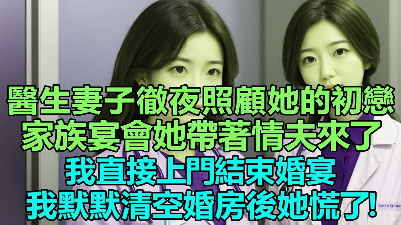 我寧可凈身出戶也要離婚了！醫生妻子徹夜照顧她的初戀，家族宴會她帶著情夫來了，我直接上門結束婚宴，我默默清空婚房後她慌了！