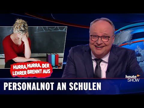 Größere Klassen, weniger Teilzeit, mehr Arbeit – Lehrermangel gelöst! | heute-show vom 03.02.2023