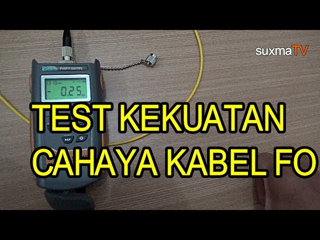Begini Cara Mengukur Kekuatan Cahaya Pada Kabel Fo Fiber Optik Youtube