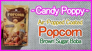 Candy Poppy Air-Popped Coated Popcorn Brown Sugar Boba