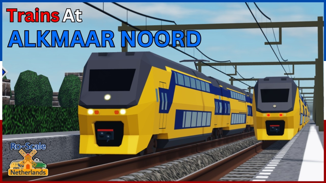 Trains at Alkmaar Noord (Ro Scale Netherlands)