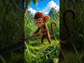 🐵 Monkey Feeds Its Beloved Pet 🥰 #shorts