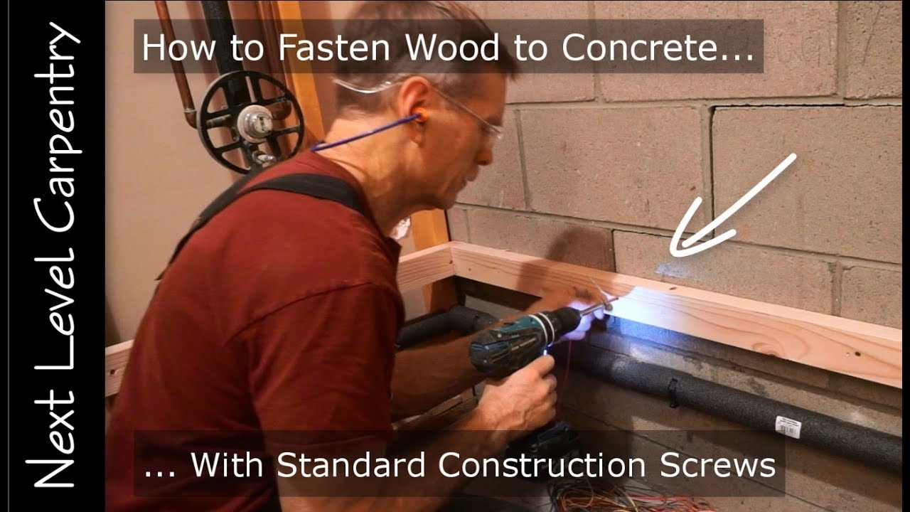 Master Carpenter Hack How To Fasten Wood To Concrete With Standard 
