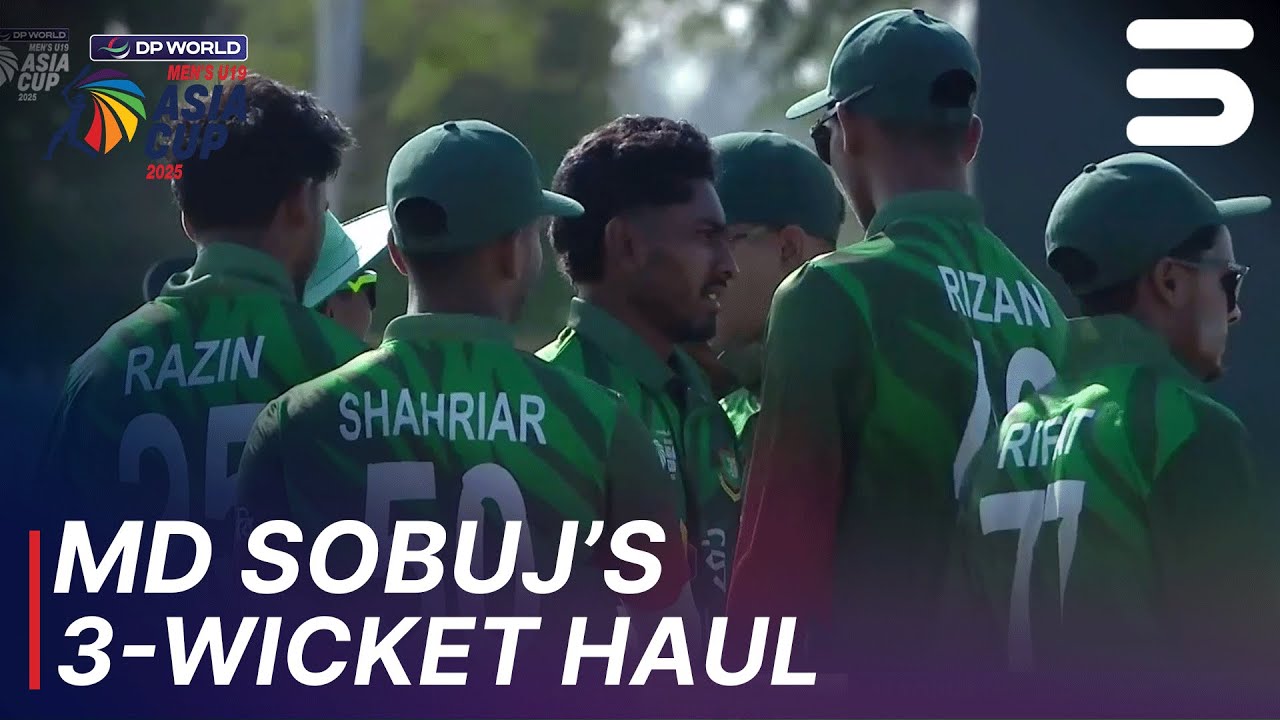 Md Sobuj’s 3-Wicket Haul | Nepal U-19 vs Bangladesh U-19 | Asia Cup Men's U-19 | Match 8 | ZI1S