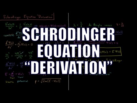 Quantum Chemistry 3.1 - Schrodinger Equation "Derivation"