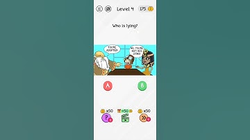 Braindom level 4 who is lying? solution walkthrough gameplay #braindom #braingames #shorts