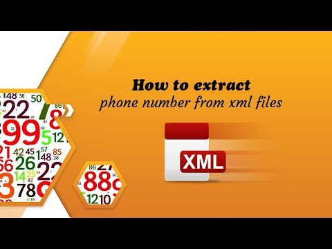 How to extract phone number from xml files?