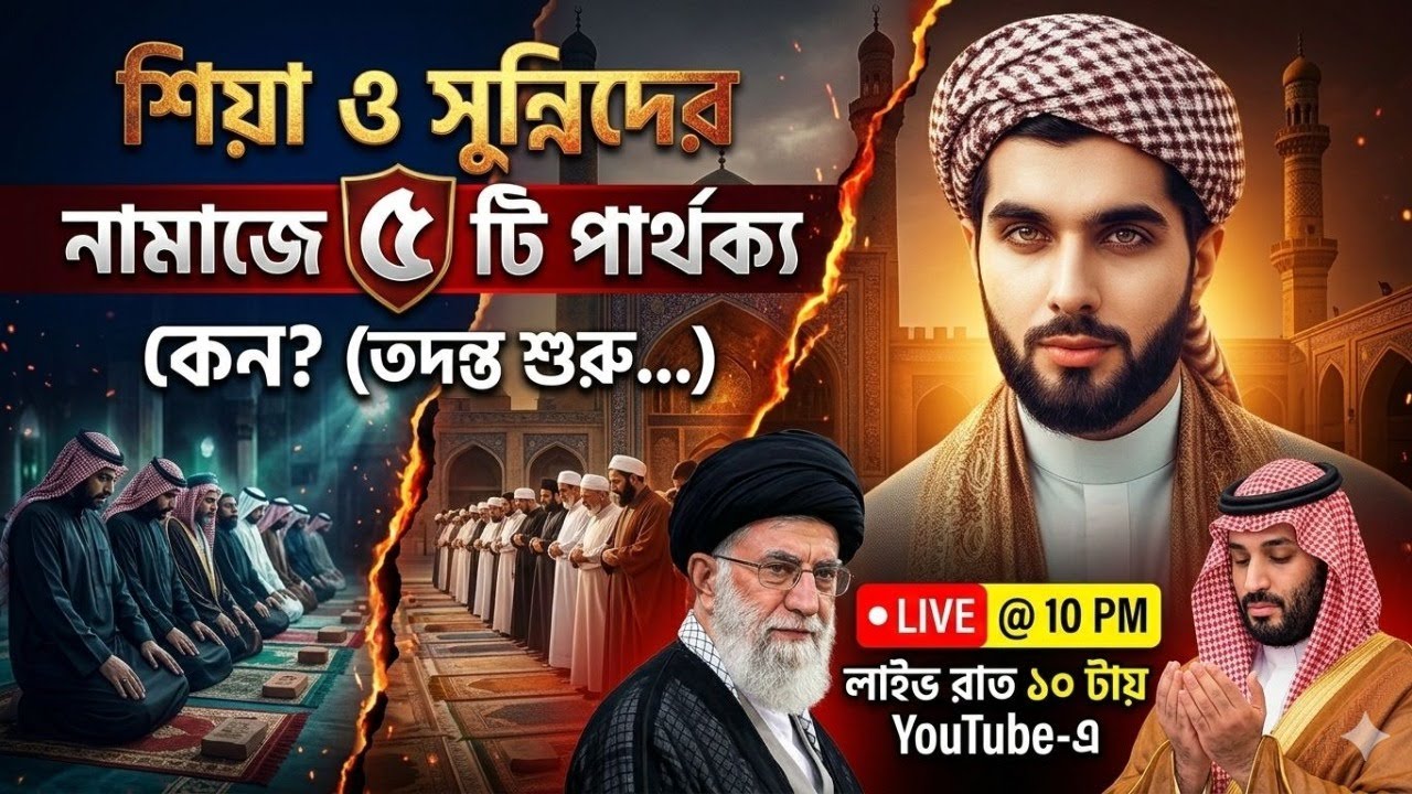 শিয়া ও সুন্নিদের নামাজে ৫টি পার্থক্য কেন?